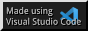 Image Description: 88px by 31px GIF with embossed text 'Made with Visual Studio Code'